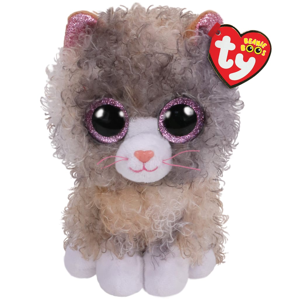 Buy the Ty Beanie Boos™ Scrappy Tan & Gray Cat, Regular at Michaels